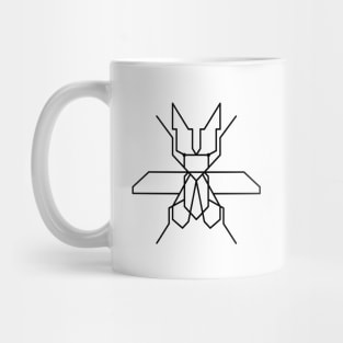 Trendy one line geometric design of insect bug Mug